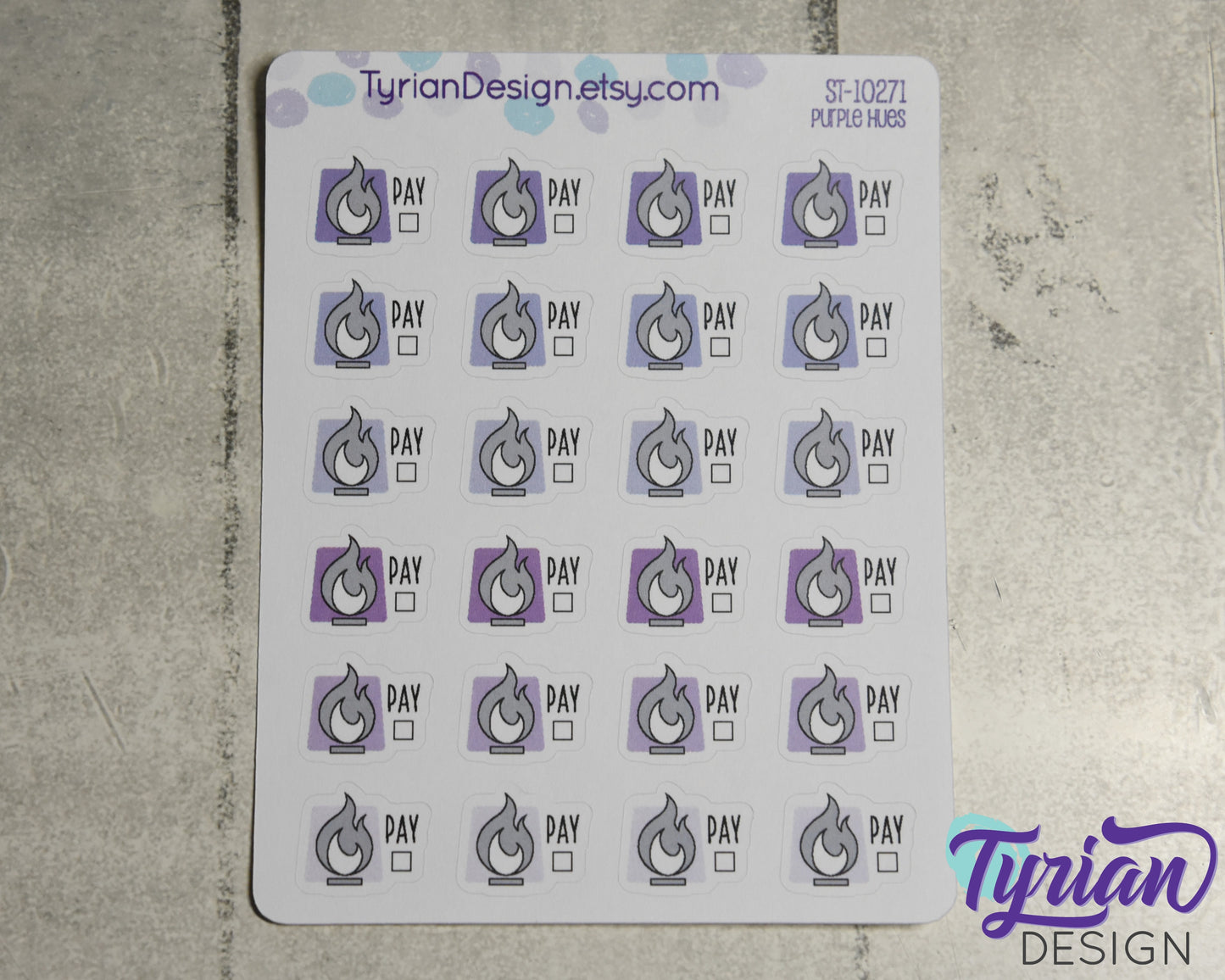 Natural Gas Icon Stickers | .68 x .58 Inches each