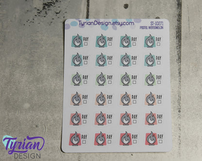 Natural Gas Icon Stickers | .68 x .58 Inches each