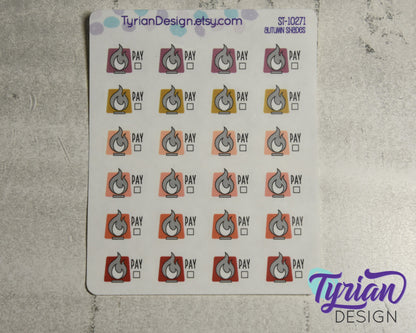 Natural Gas Icon Stickers | .68 x .58 Inches each