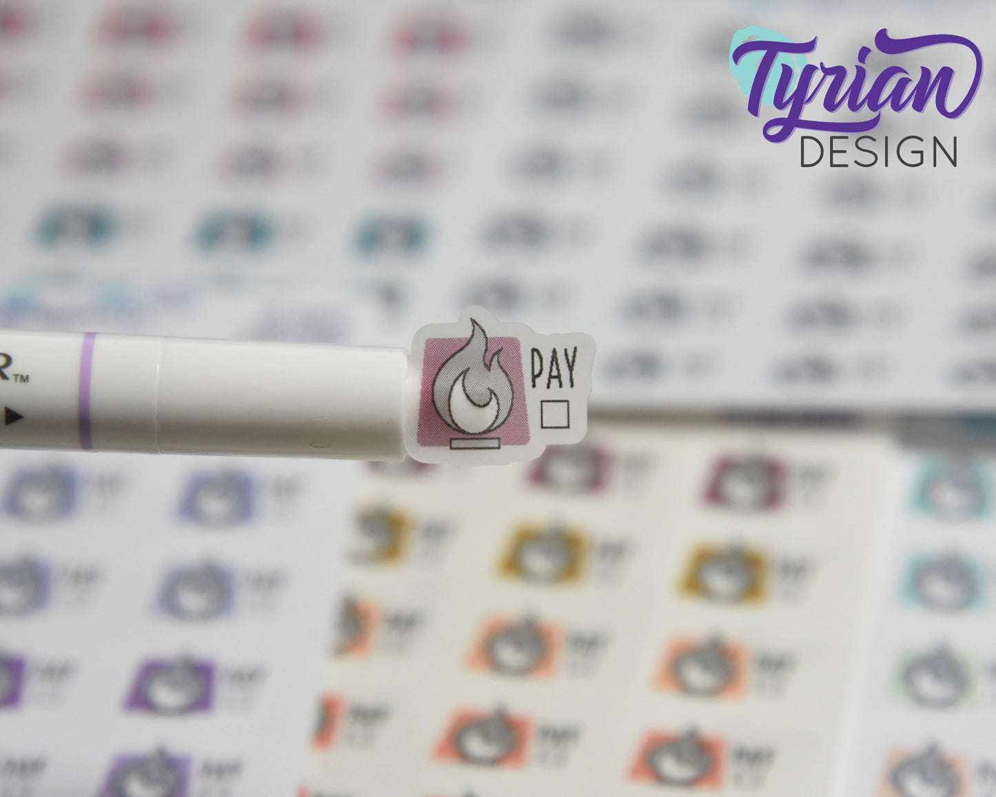 Natural Gas Icon Stickers | .68 x .58 Inches each