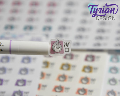 Natural Gas Icon Stickers | .68 x .58 Inches each