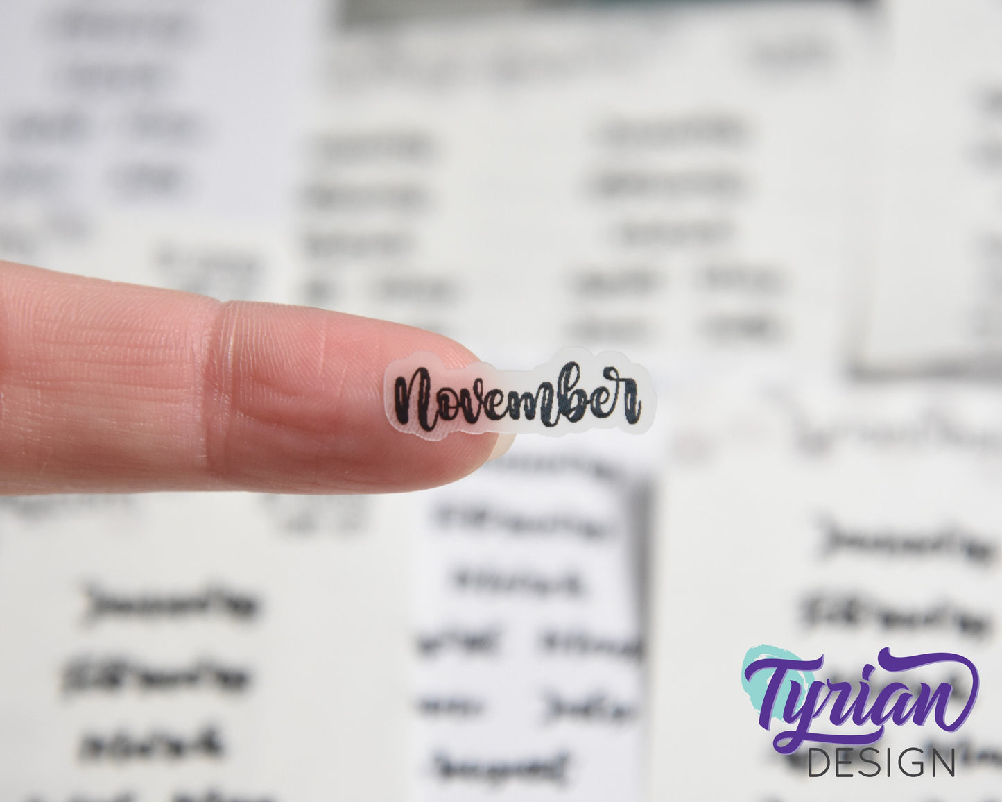 Small Months Stickers | January - December | 24 stickers | Font Izzy