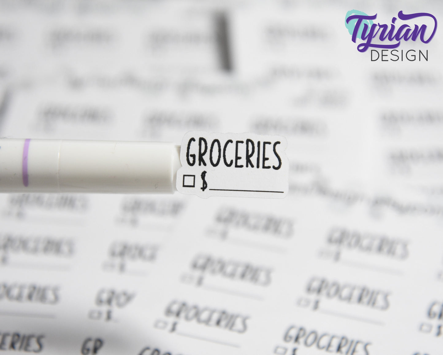 Groceries Stickers | 18 Stickers | .85 x .53" Each x Charley Font
