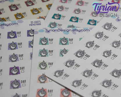 Natural Gas Icon Stickers | .68 x .58 Inches each