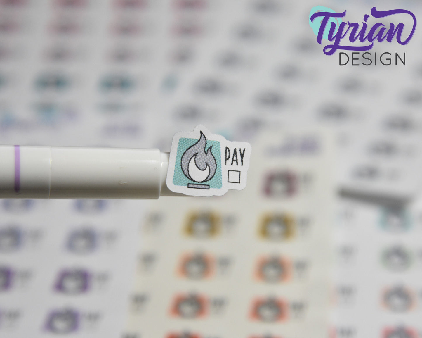 Natural Gas Icon Stickers | .68 x .58 Inches each