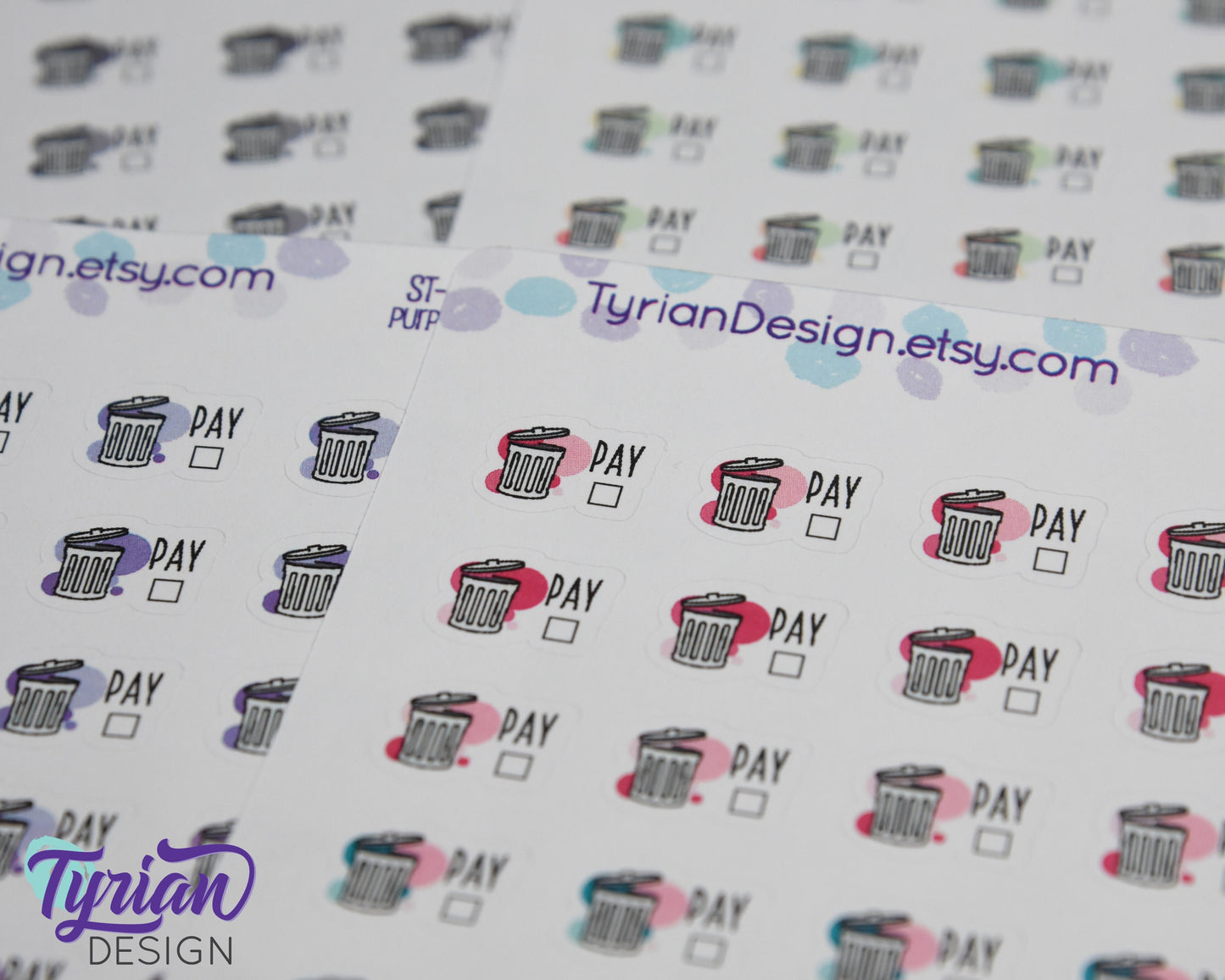 Trash Service Payment Stickers | 24 Stickers | .61 x.5" each