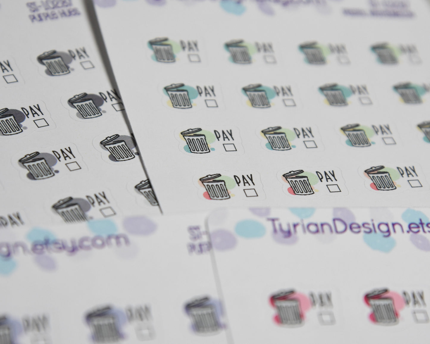 Trash Service Payment Stickers | 24 Stickers | .61 x.5" each