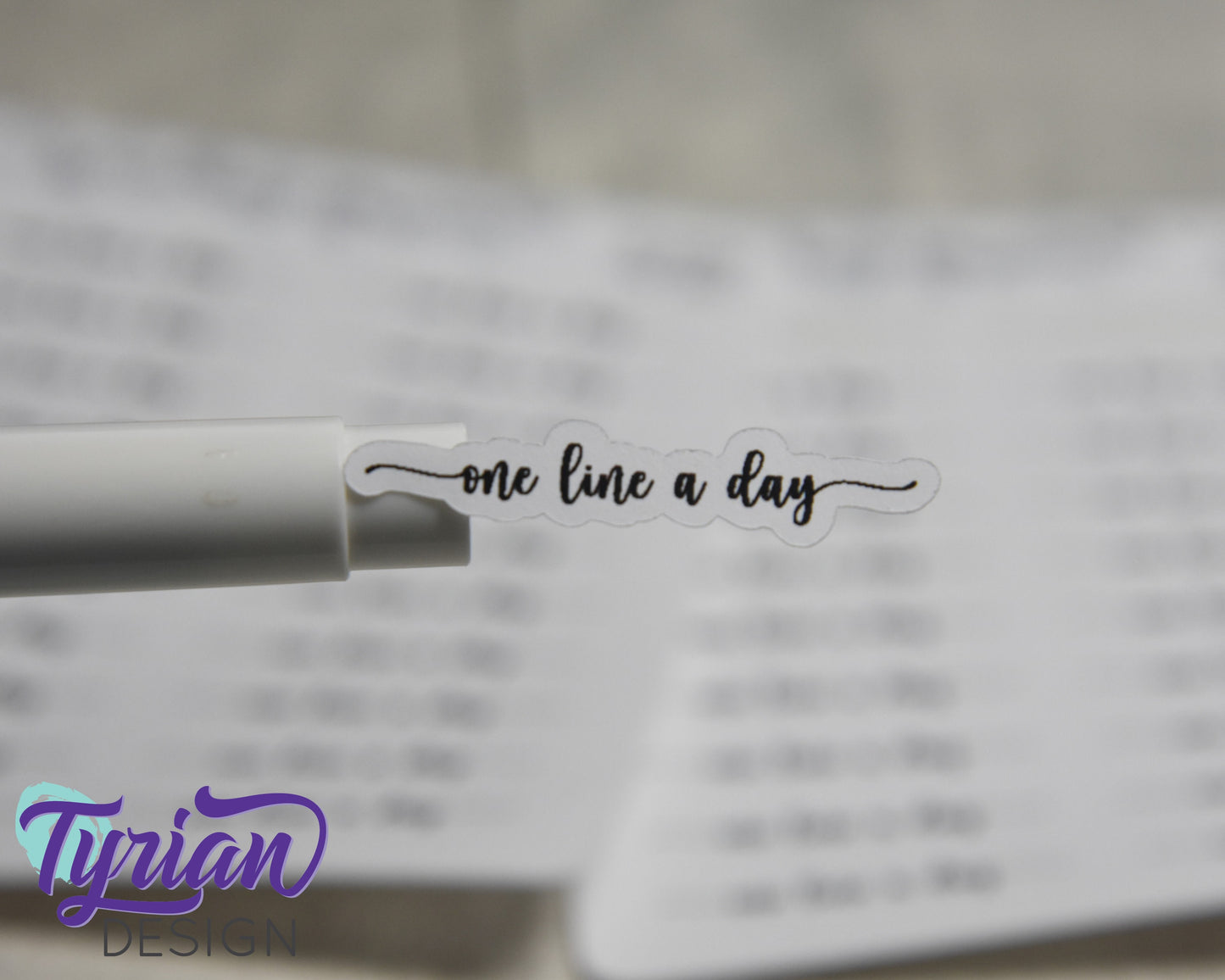 One Line a Day Stickers | 20 Stickers | .3" x 1.5" Stickers
