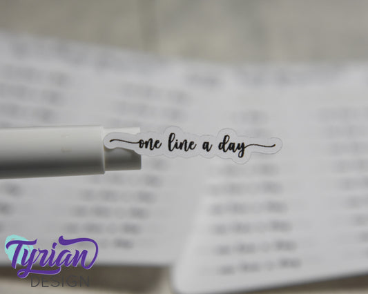One Line a Day Stickers | 20 Stickers | .3" x 1.5" Stickers