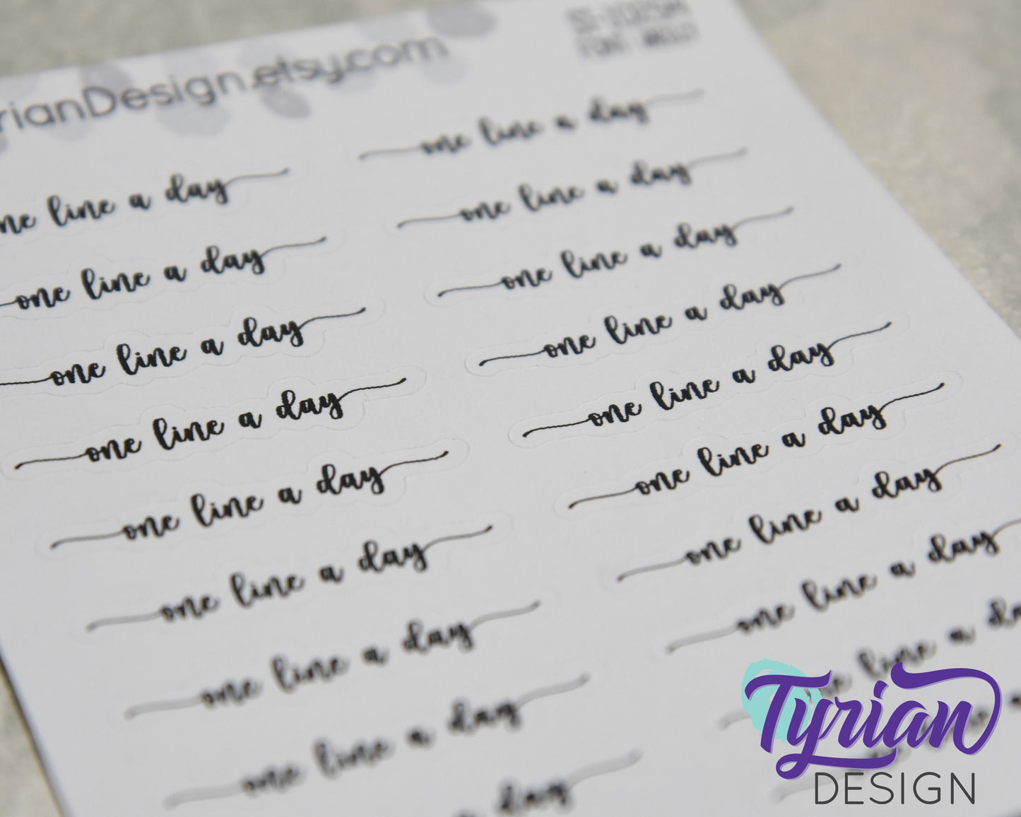 One Line a Day Stickers | 20 Stickers | .3" x 1.5" Stickers