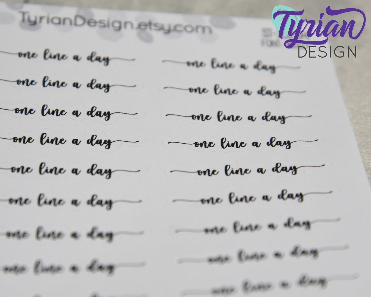 One Line a Day Stickers | 20 Stickers | .3" x 1.5" Stickers