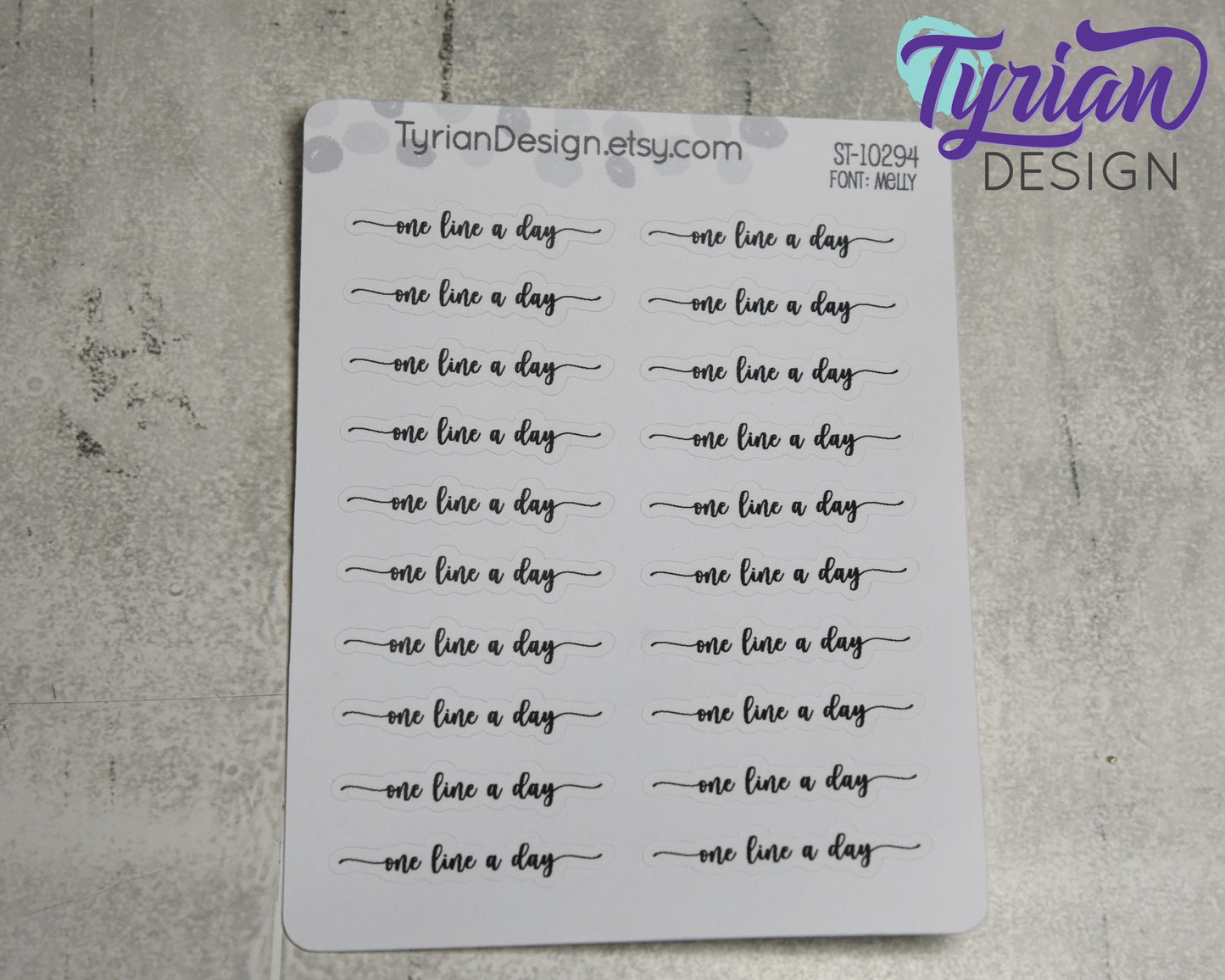 One Line a Day Stickers | 20 Stickers | .3" x 1.5" Stickers