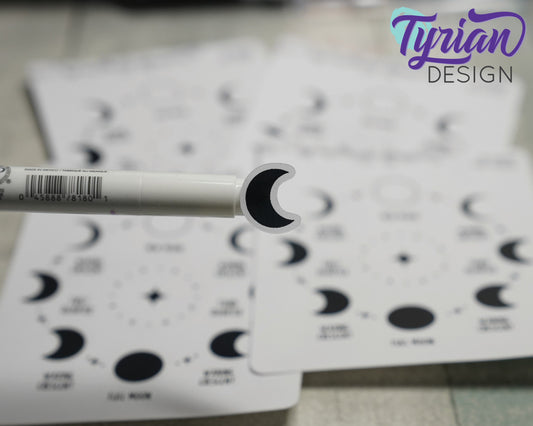 Moon Phases Icon Stickers | Phases of the Moon with extras | Moon stickers Great for Planners, journals and calendars