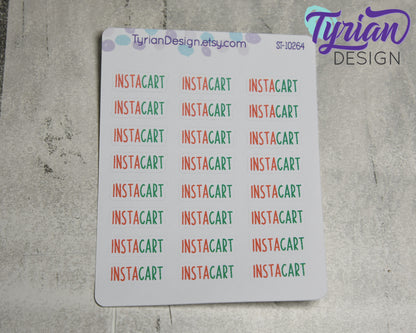 Food Delivery for Planners and Journals | Schedule Food Pick up Stickers in Charley Font.