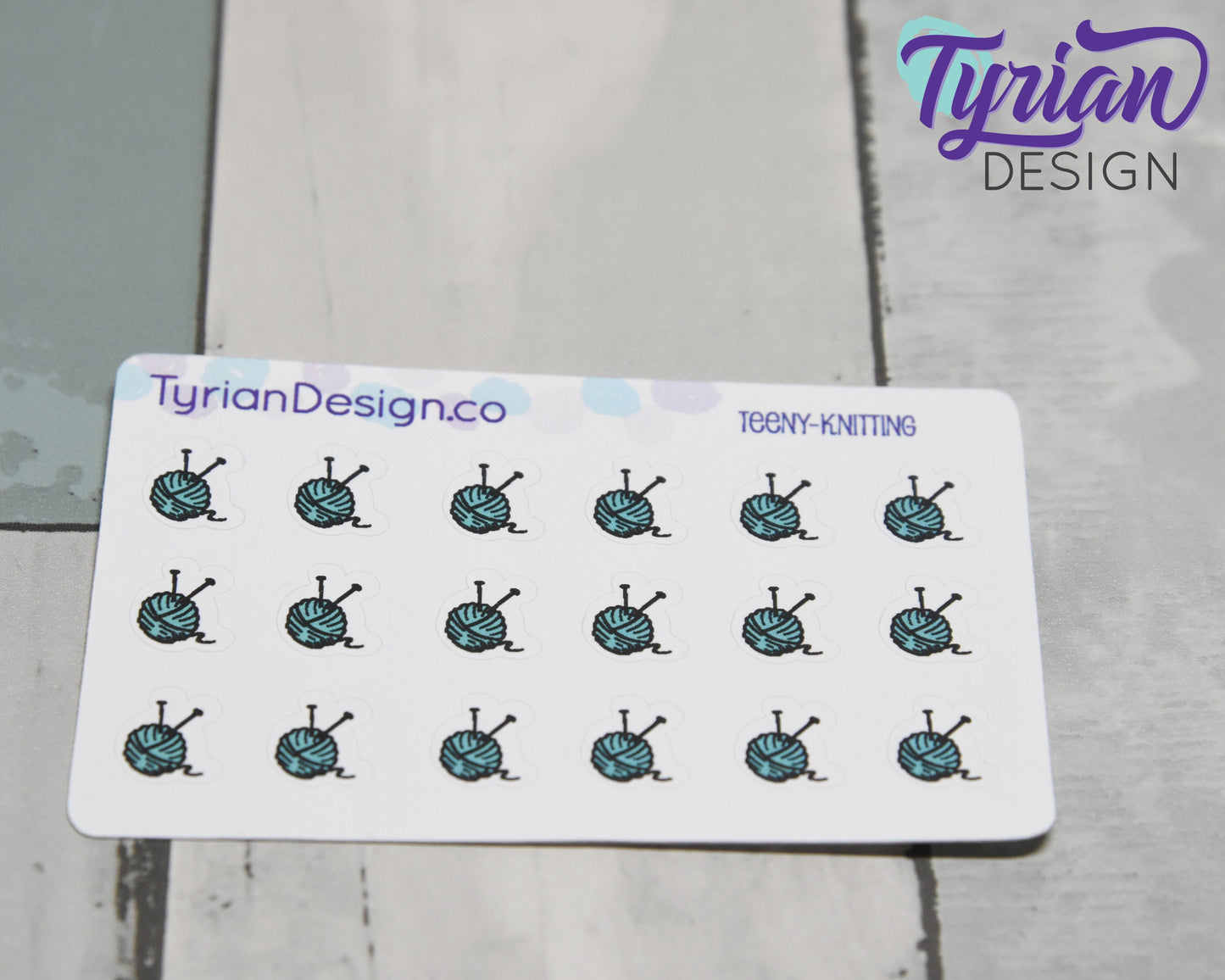 Knitting Stickers | Tiny Knitting stickers on mini sheet | Great for pocket planning | yarn icon sticker | Temple | White or Clear Matte