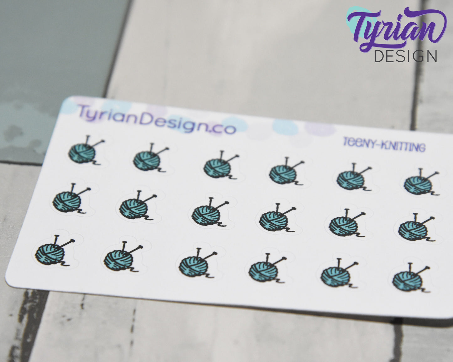 Knitting Stickers | Tiny Knitting stickers on mini sheet | Great for pocket planning | yarn icon sticker | Temple | White or Clear Matte
