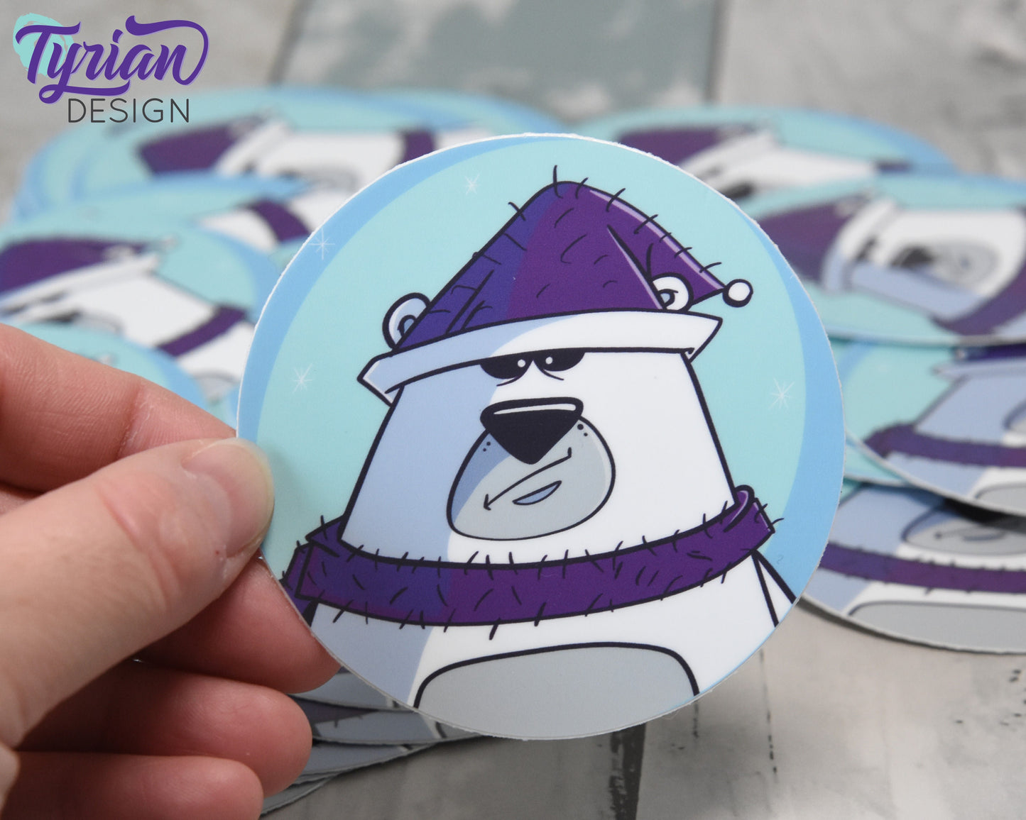 Angsty Polar Bear Vinyl Sticker | 3 inch Round