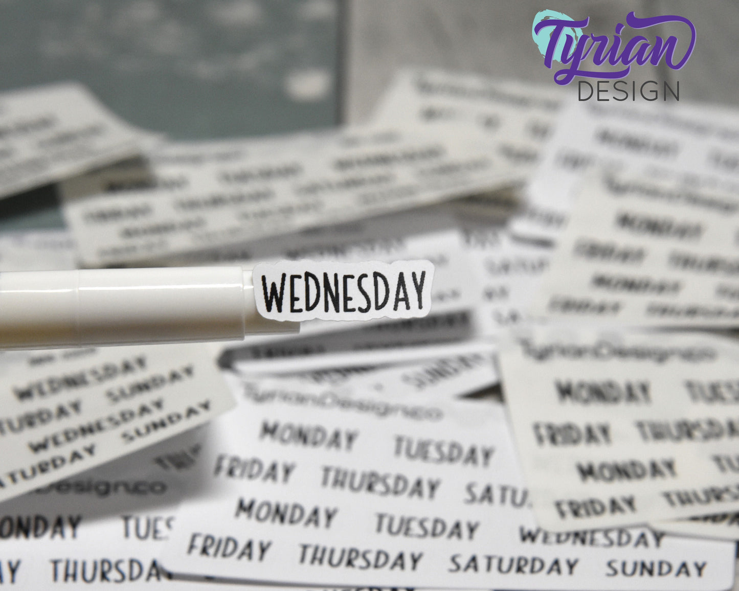 Days of the Week Stickers | Charley Font | Mini Sheet |  Great for Planners and Journals | Date headers | Monday - Sunday Two weeks