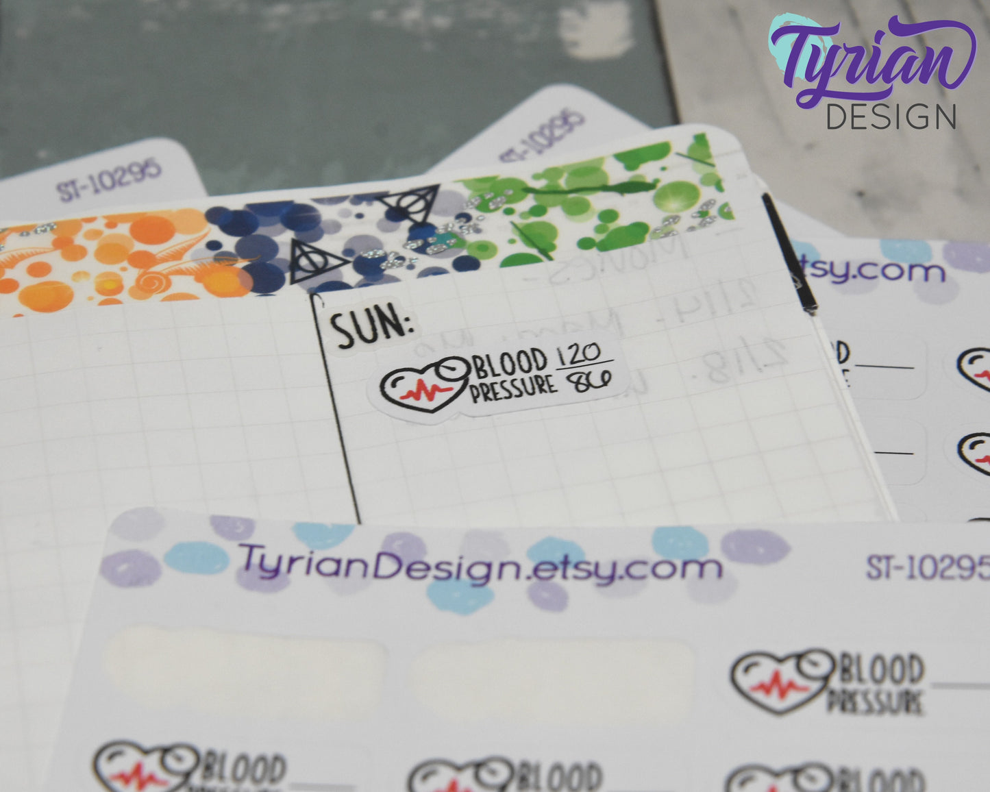Blood Pressure Icon Stickers | 21 Stickers | 1 x .5" Each