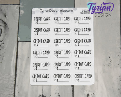 Credit Card Stickers | 18 Sticker