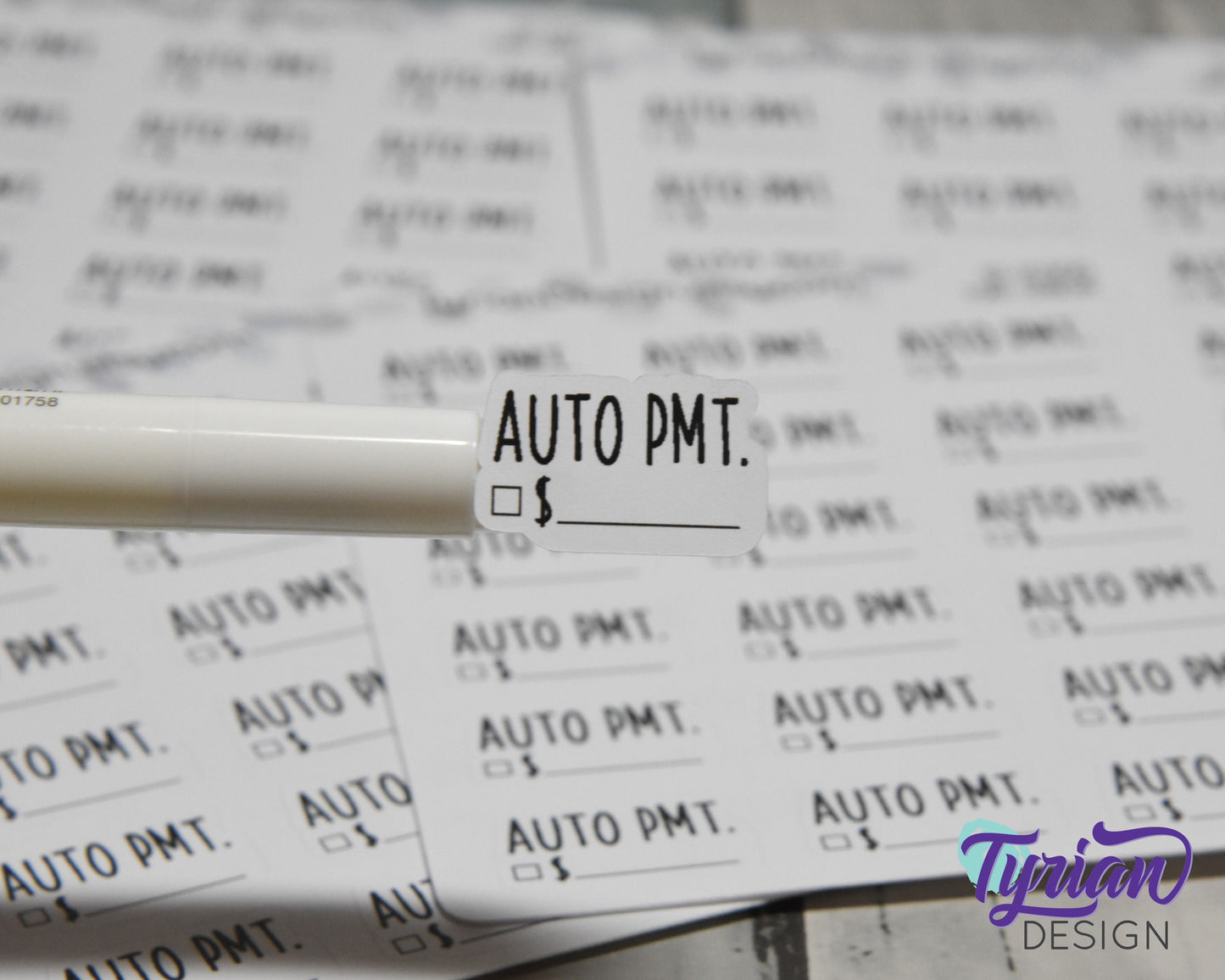 Auto Payment Stickers | 18 Sticker | 1 x .55  each
