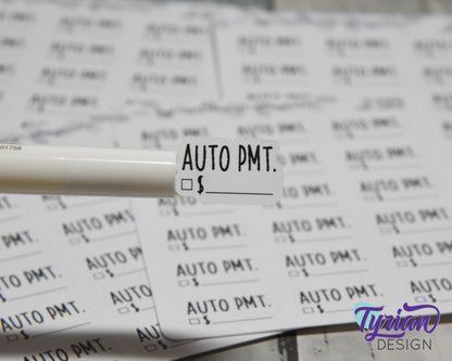 Auto Payment Stickers | 18 Sticker | 1 x .55  each