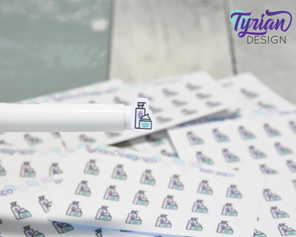 Beauty Icon Stickers | Tiny Beauty jar stickers on a mini sheet | For small bullet Journals, Planner, Budget, or minimalist planners