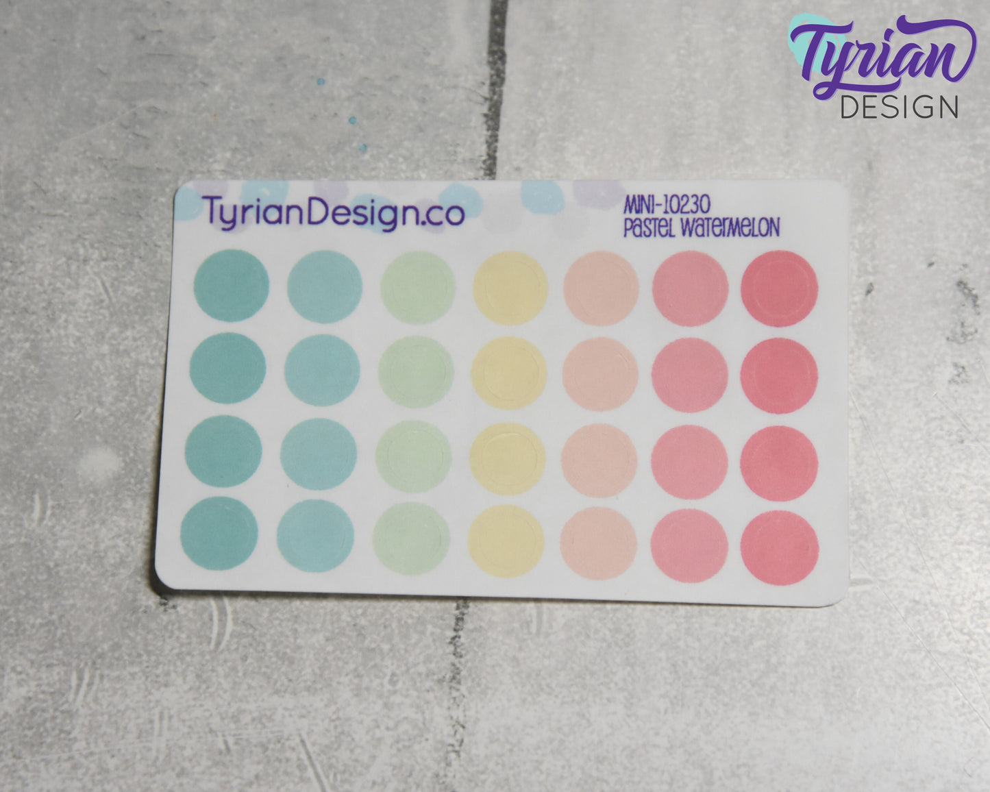 7mm Dot Stickers | Mini Sheet | 28 Stickers.