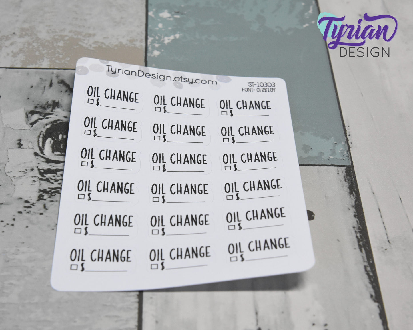 Oil Change Stickers | 18 Sticker | 1 x .55 Inches each