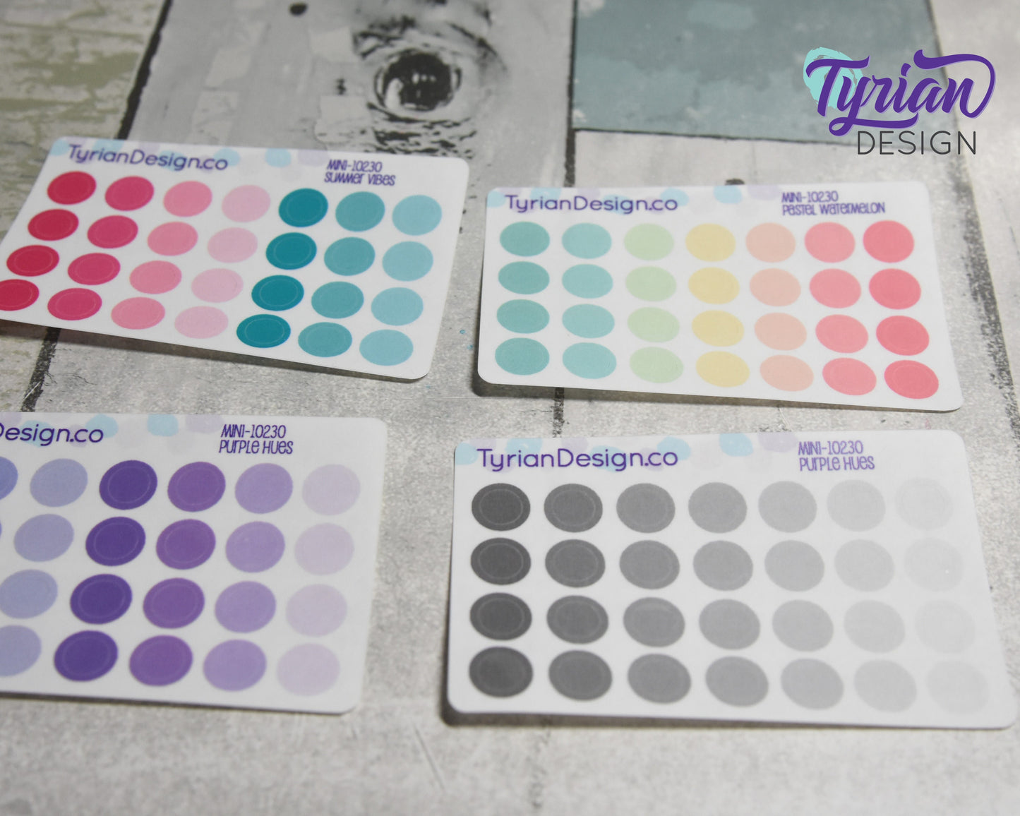 7mm Dot Stickers | Mini Sheet | 28 Stickers.