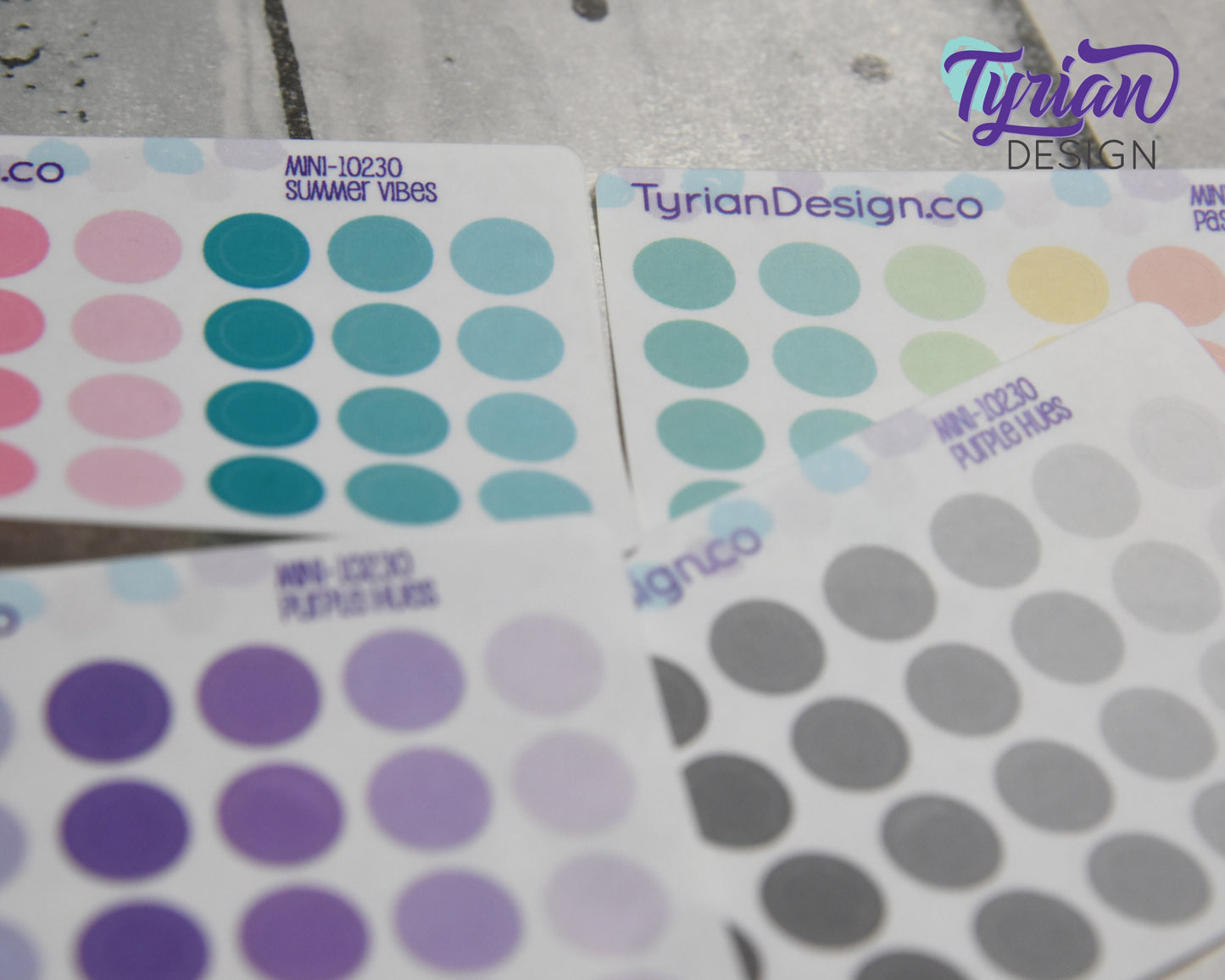 7mm Dot Stickers | Mini Sheet | 28 Stickers.