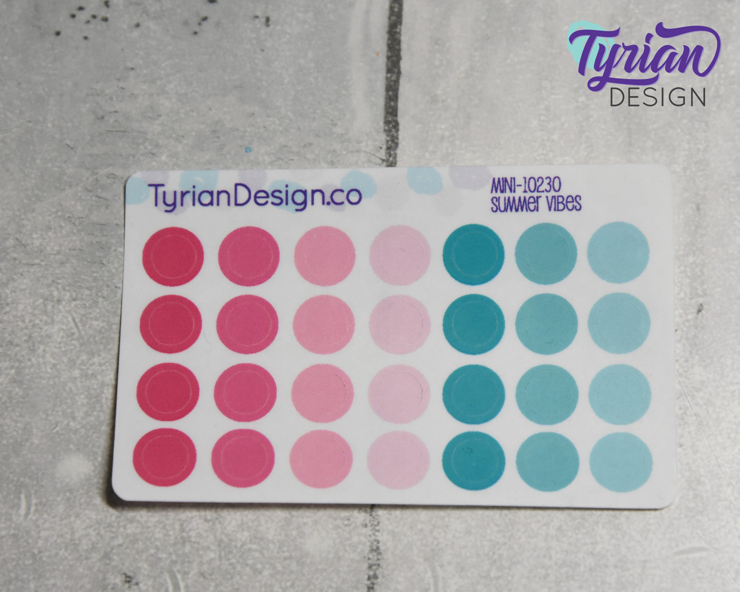 7mm Dot Stickers | Mini Sheet | 28 Stickers.