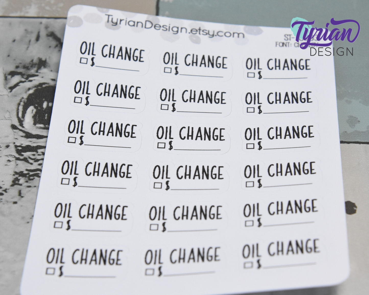 Oil Change Stickers | 18 Sticker | 1 x .55 Inches each