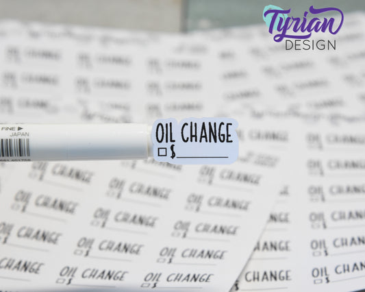 Oil Change Stickers | 18 Sticker | 1 x .55 Inches each