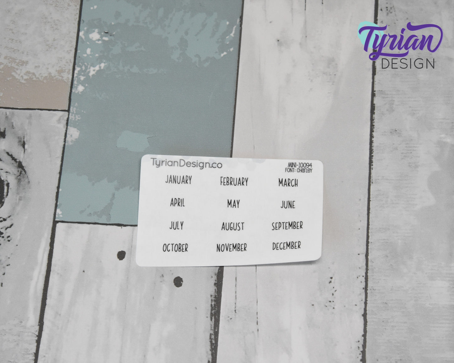 Month Stickers for Tabs for Planners and Journals. 1 set of January - December stickers for bullet journals. White or Clear Matte