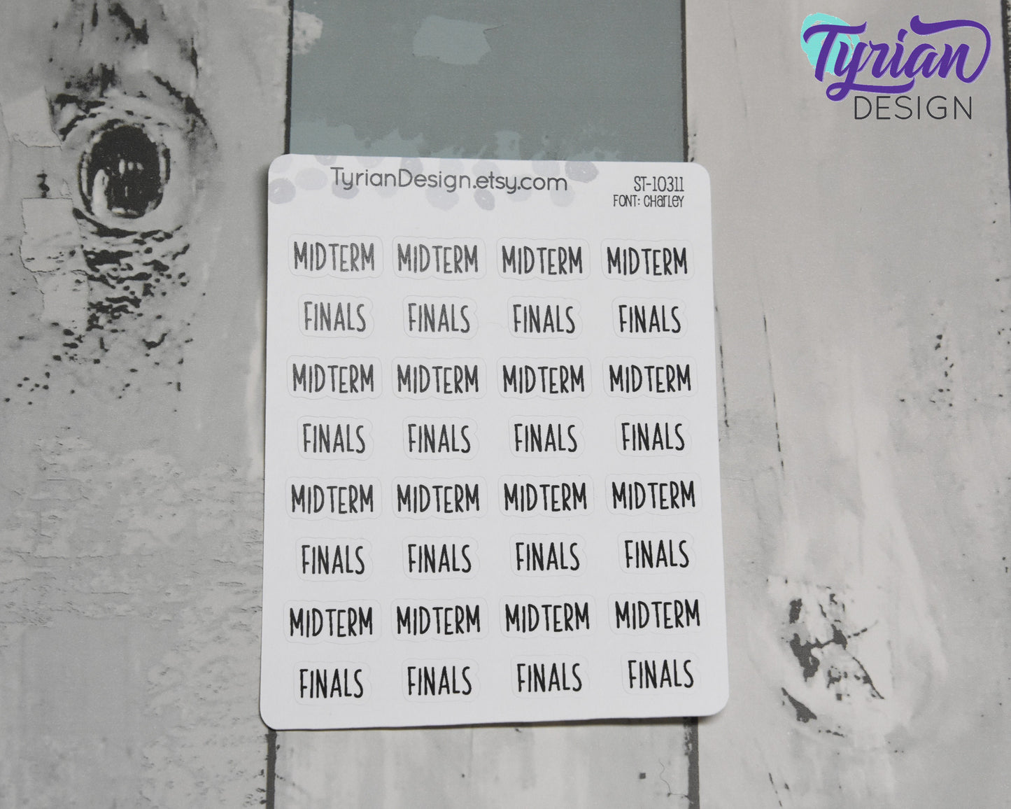 Midterm and Finals Stickers | 32 Stickers | .75" x .35" Each