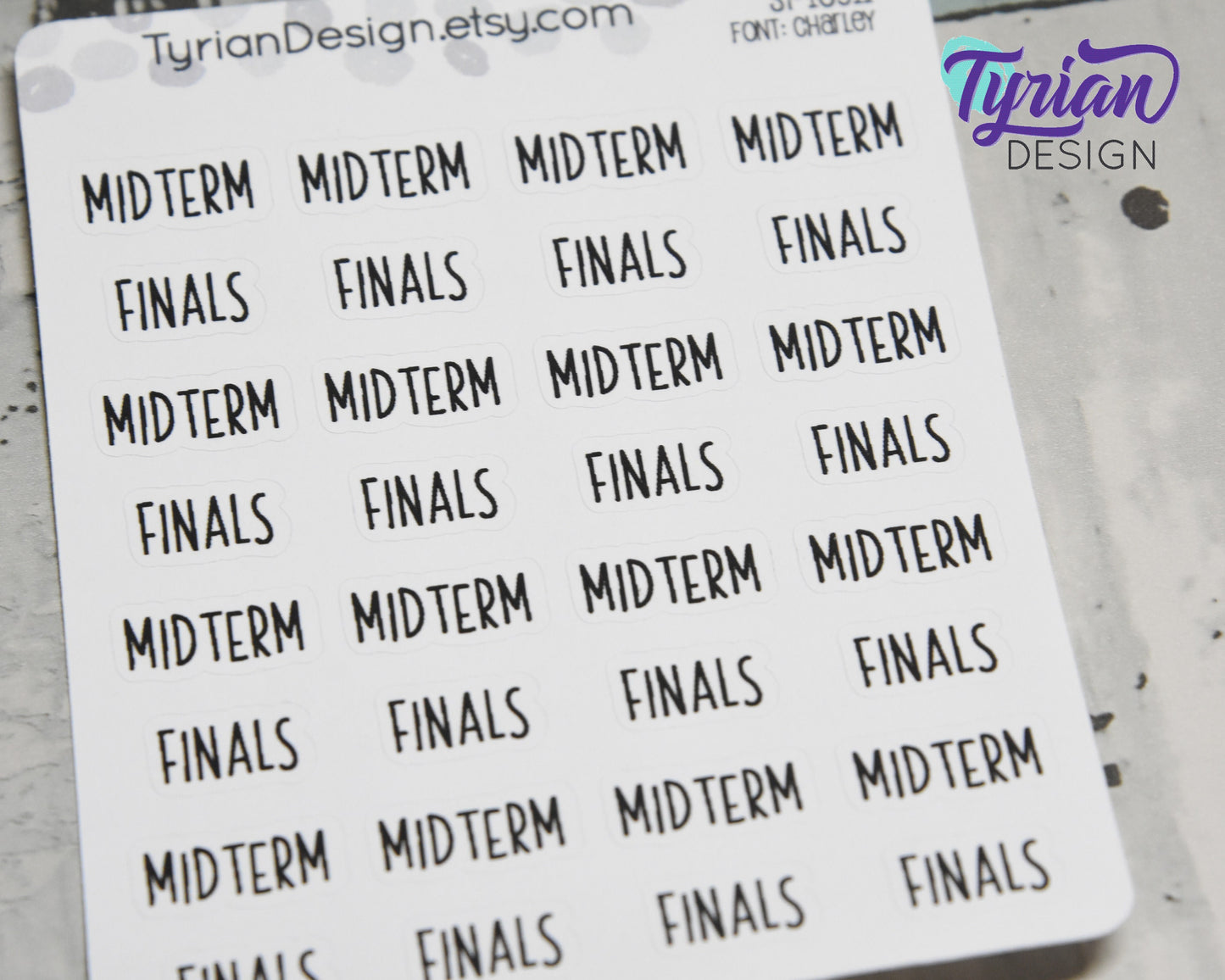 Midterm and Finals Stickers | 32 Stickers | .75" x .35" Each