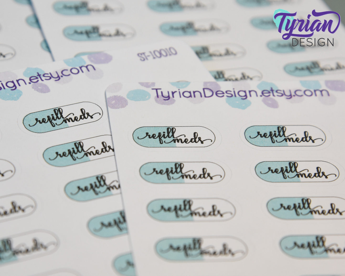 Refill Meds (Medication) Stickers | 21 stickers | .91 x .4" Each