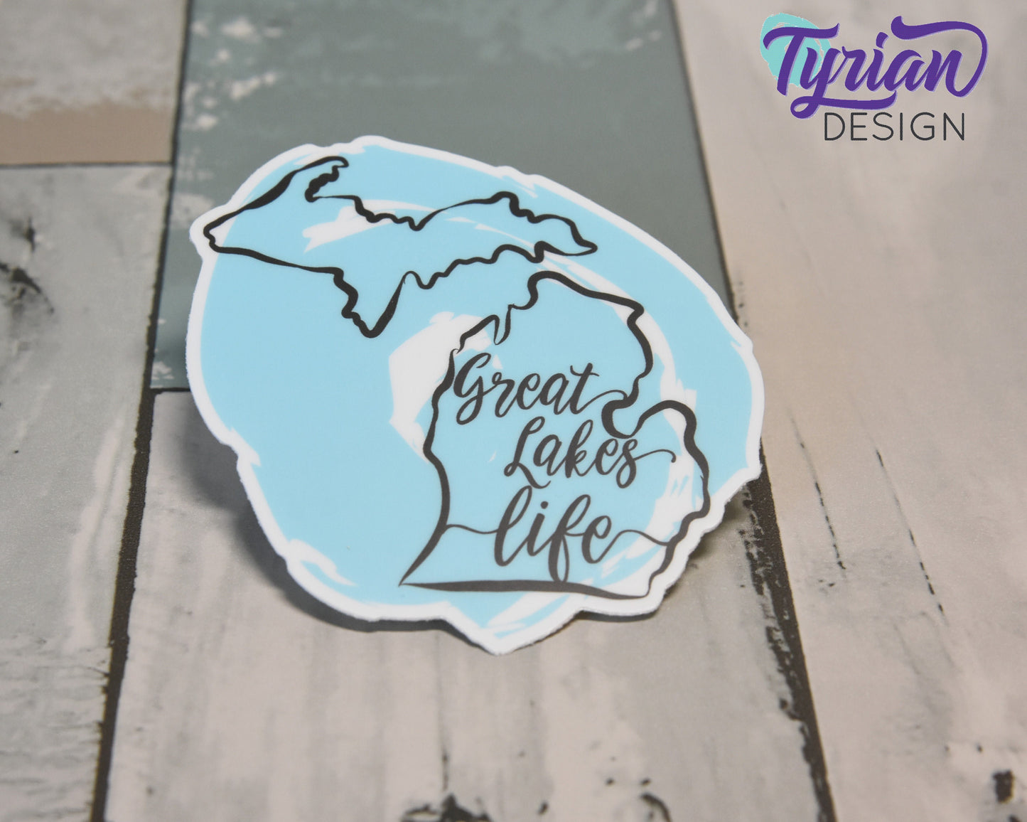 Michigan Sticker | high quality weather proof vinyl | 3 x 3" | Great Lakes Life sticker