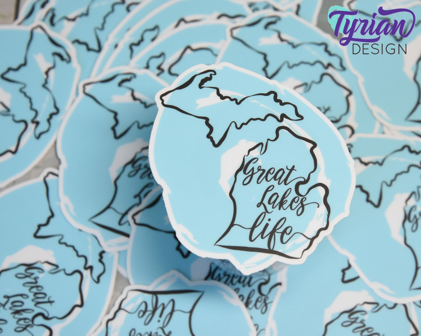 Michigan Sticker | high quality weather proof vinyl | 3 x 3" | Great Lakes Life sticker