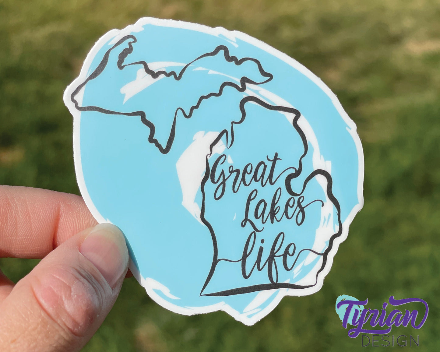 Michigan Sticker | high quality weather proof vinyl | 3 x 3" | Great Lakes Life sticker