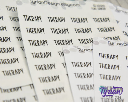 Therapy Stickers | .75 x .34" each | 28 stickers | Charlie Font