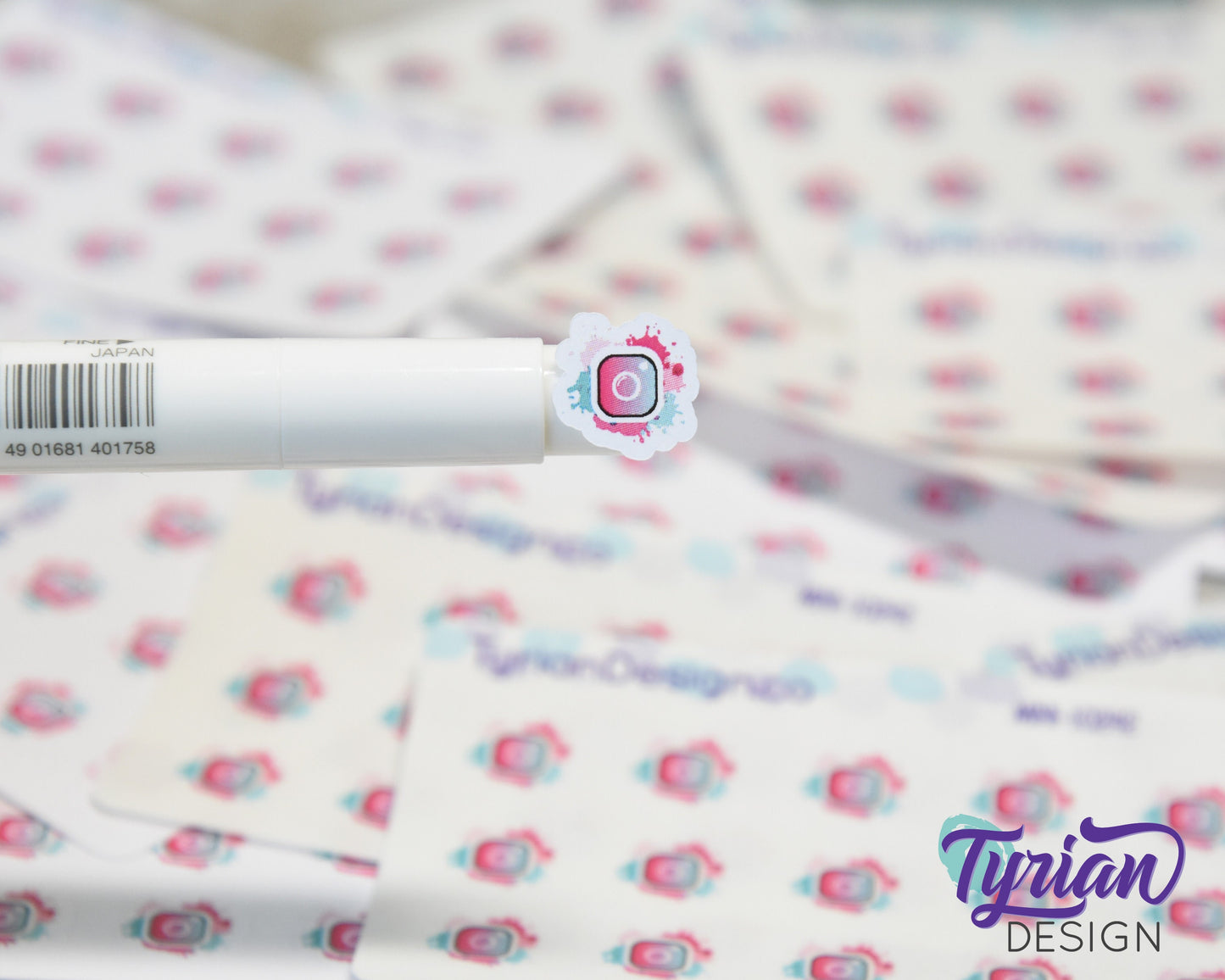 Mini Instagram Stickers | Mini Sheet of Social Media | 15 Stickers | .5 x .47" each | 3.375" x 2.125" Mini Sheet | White or Clear Matte