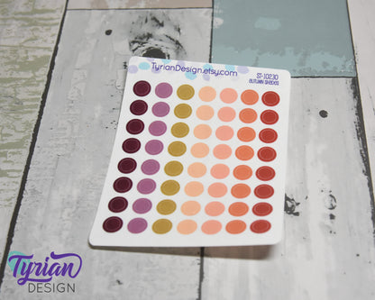 7mm Dot stickers | 56 Stickers | Various Colors