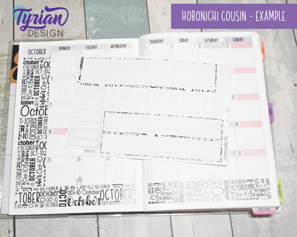 April Monthly Kit | Hobonichi Cousin | 47 Stickers