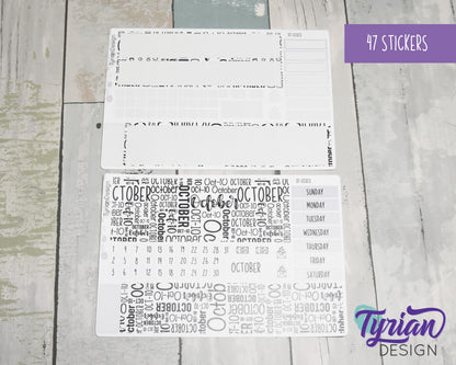 September Monthly Kit | Hobonichi Cousin | 47 Stickers