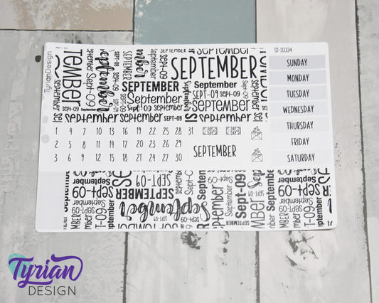 September Monthly Kit | Hobonichi Cousin | 47 Stickers