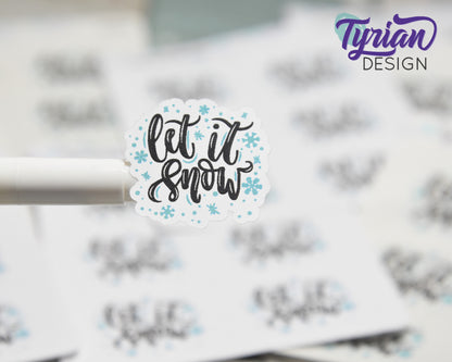 Let it Snow Stickers | 6 stickers | 1.25 x 1.2 inches each