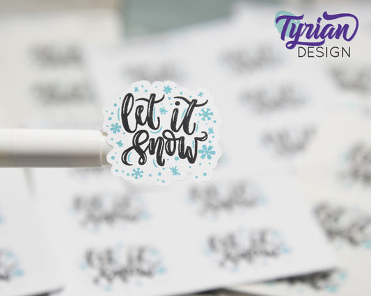 Let it Snow Stickers | 6 stickers | 1.25 x 1.2 inches each