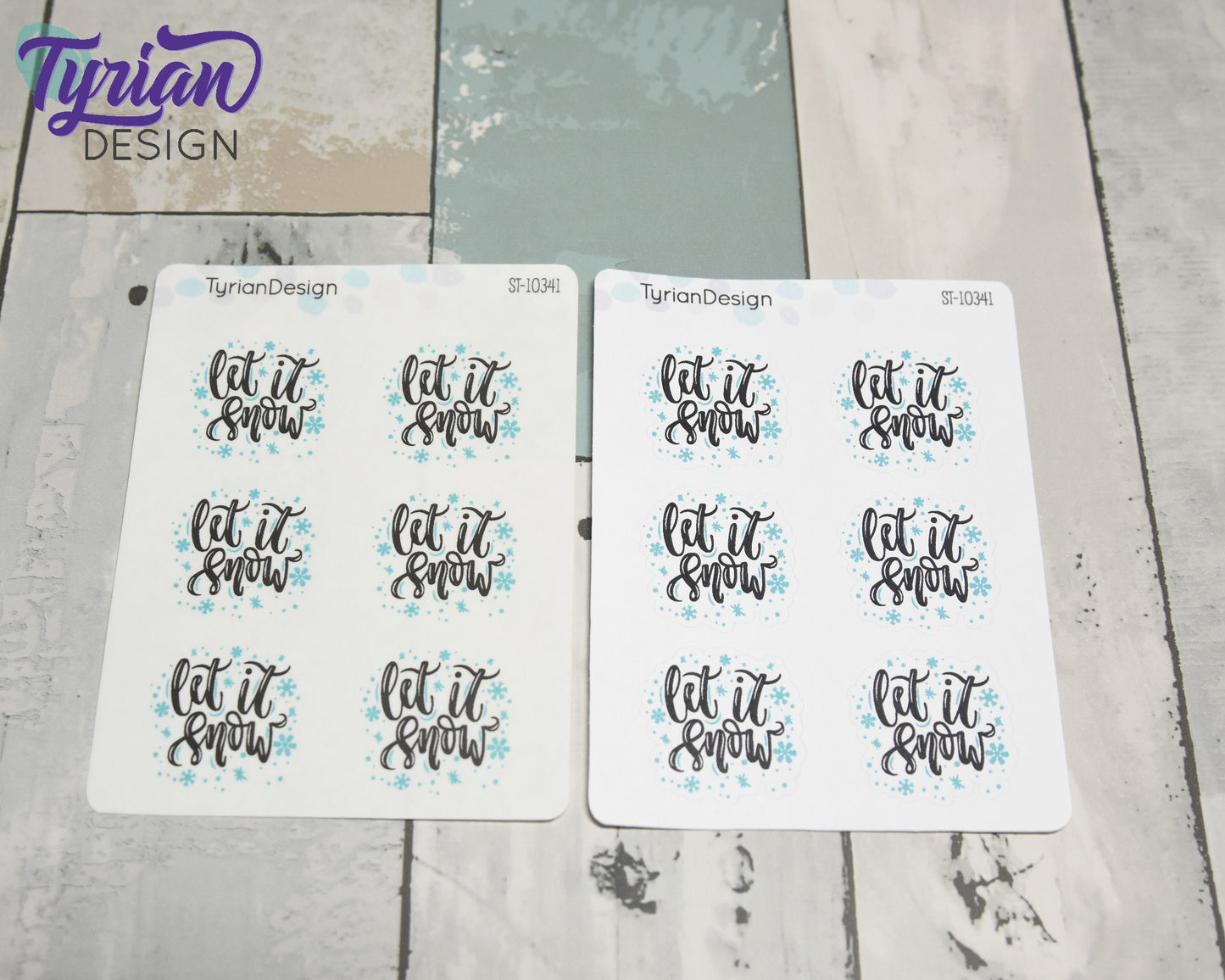 Let it Snow Stickers | 6 stickers | 1.25 x 1.2 inches each